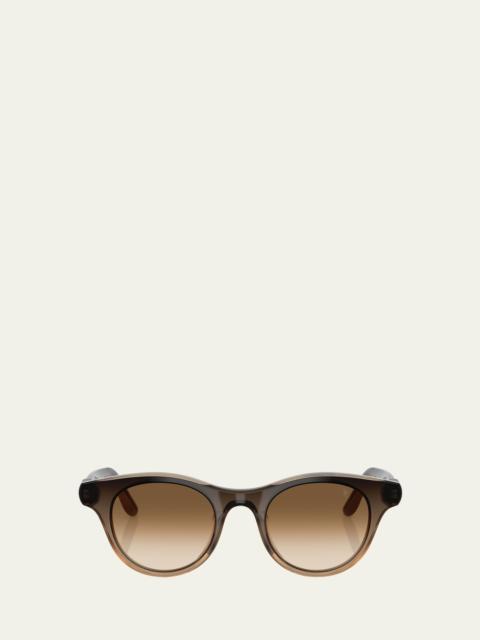 Brunello Cucinelli Acetate Round Sunglasses