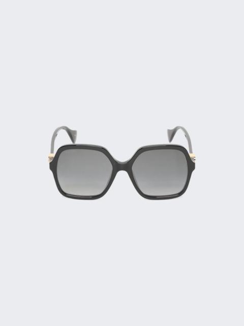 GUCCI Oversized Square Sunglasses With Mini Logo Black