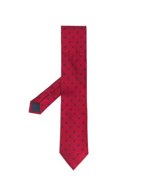 ZEGNA geometric-pattern silk tie