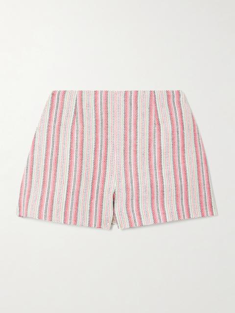 FAITHFULL Luda Striped Linen And Cotton-blend Shorts