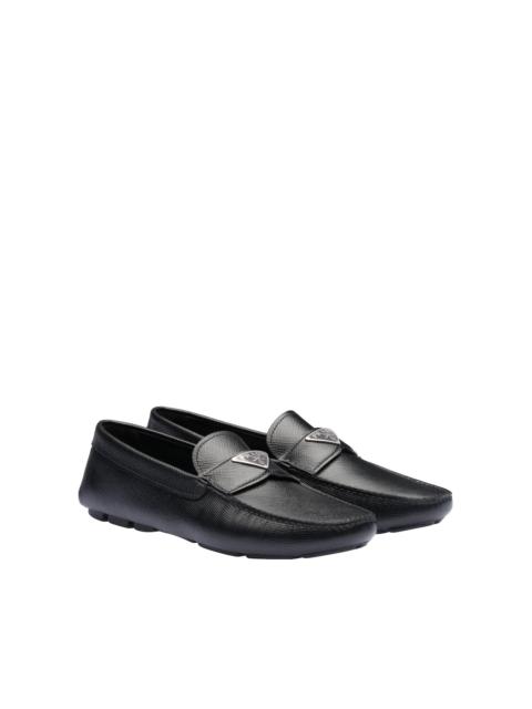 Prada Saffiano Cuir Leather Loafers