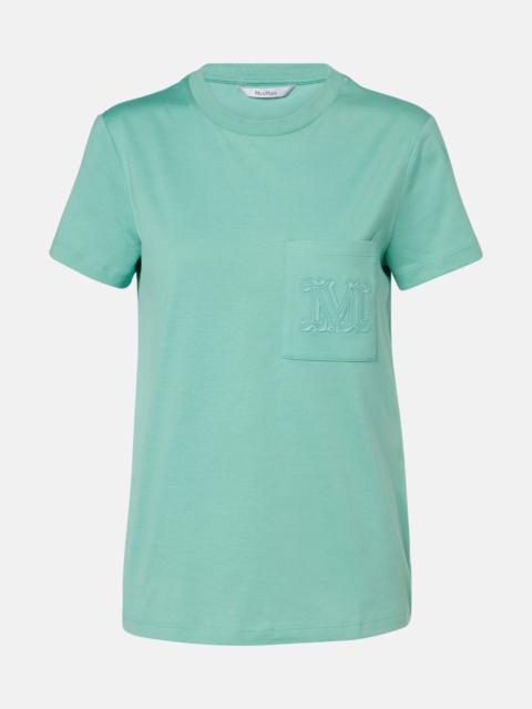 Max Mara Papaia embroidered cotton jersey T-shirt