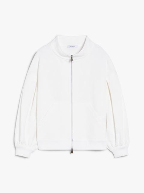 Cropped cotton logo blouse