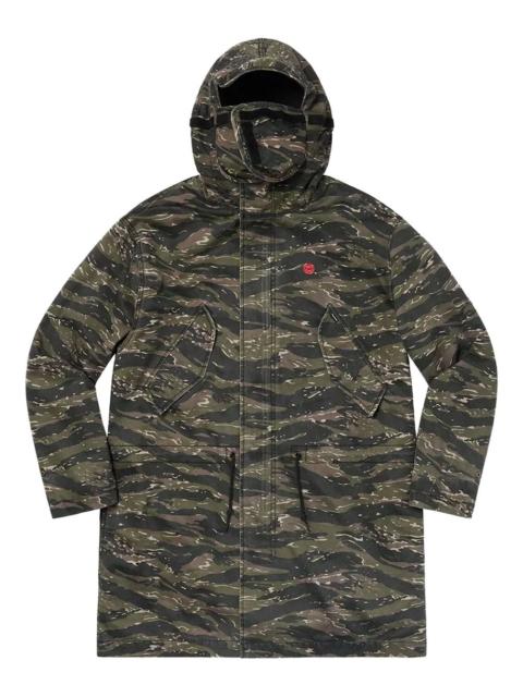 Supreme camouflage-pattern tiger-print parka coat