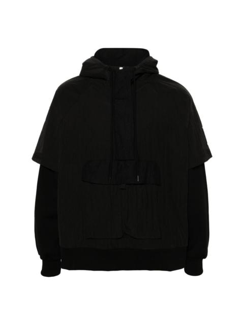 A-COLD-WALL* Overlay crinkled hoodie