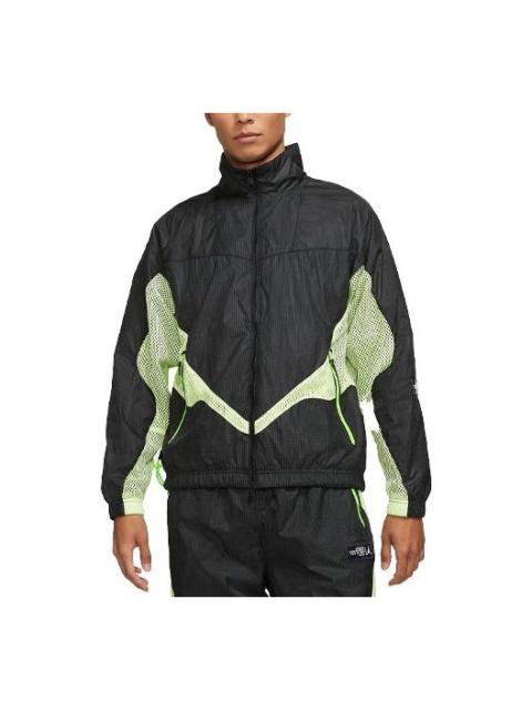 Jordan Air Jordan 23 Engineered Splicing Contrasting Colors Mesh Stand Collar Woven Jacket Black DA5623-010