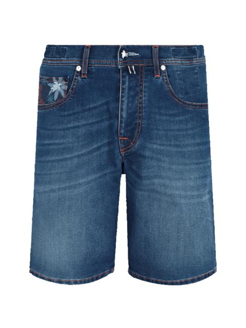 Vilebrequin Men Denim Bermuda Shorts printed 1977 Spring Flower