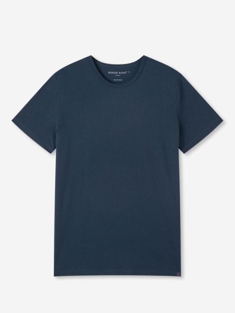 Derek Rose Men's T-Shirt Riley Pima Cotton Navy