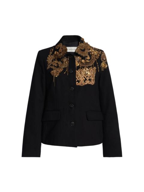 Dries Van Noten Bettsy Embellished Cotton-Corduroy Jacket