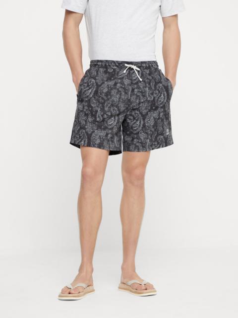 Brunello Cucinelli Paisley swim shorts