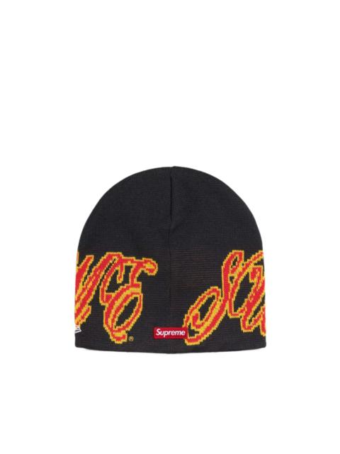 Supreme x New Era logo-patch beanie hat
