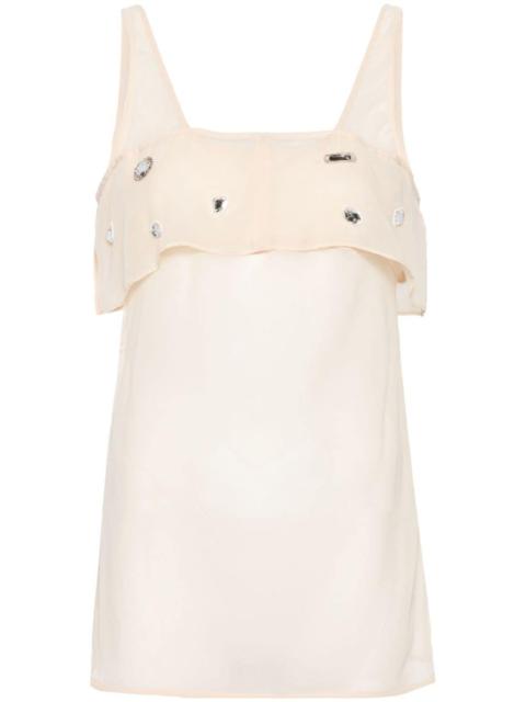 3.1 Phillip Lim crystal-embellished sheer tank top