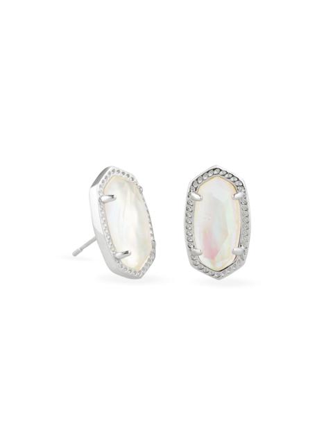 KENDRA SCOTT Ellie Silver Stud Earrings in Iridescent Abalone