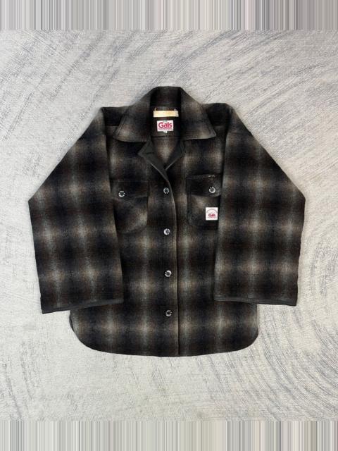 Other brands Vintage Gal from Wrangler Shacket Ombre Wool Plaid Jacket