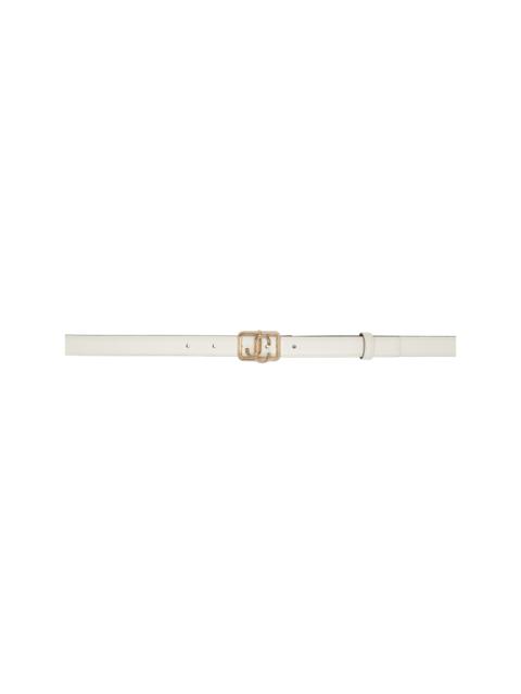 JIMMY CHOO Off-White 'JC' Square Belt