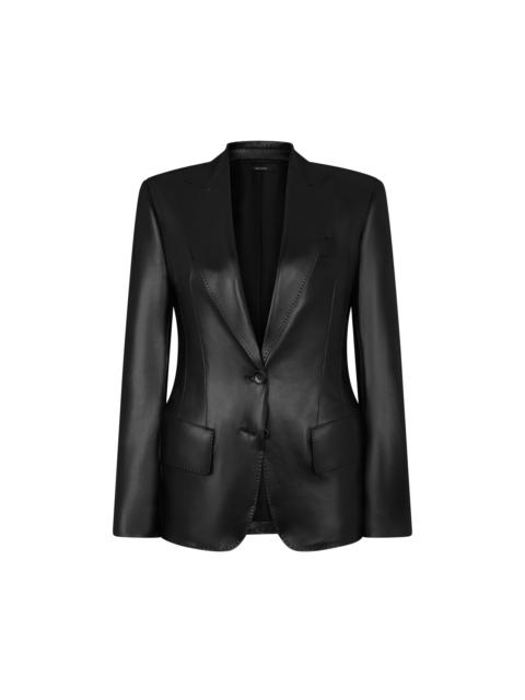 TOM FORD PEAK LAPEL LEATHER JACKET
