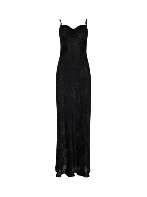 L'AGENCE Christine Burnout Satin Dress