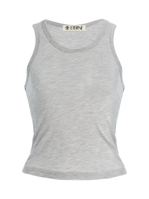 Fitted Cotton-Modal Tank Top grey