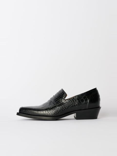 Our Legacy Cypher Loafer Licorice Croc Bull Hide