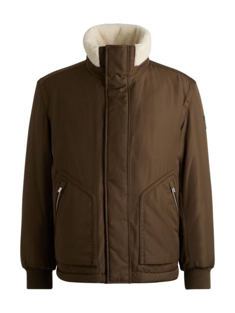 BOSS WATER-REPELLENT JACKET WITH FAUX-FUR COLLAR