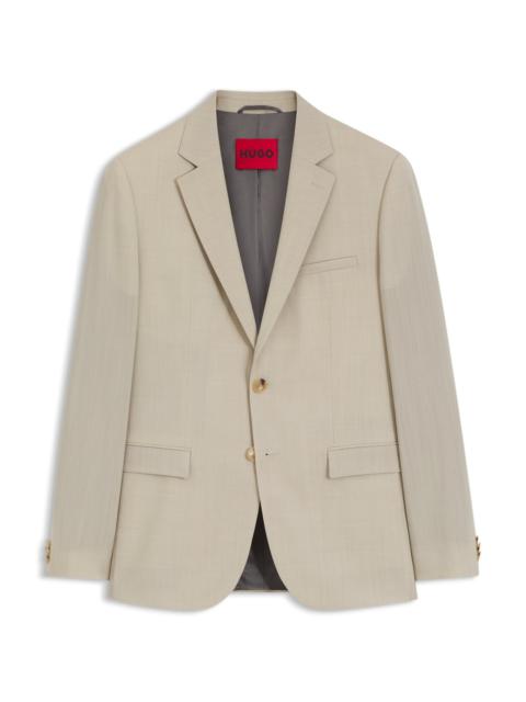 HUGO EXTRA-SLIM-FIT SUIT JACKET IN WOOL-BLEND POPLIN