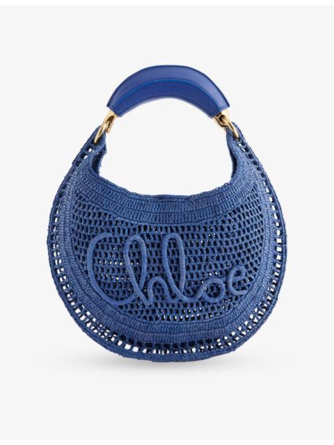Chloé Summer Banana Raffia Top-Handle Bag