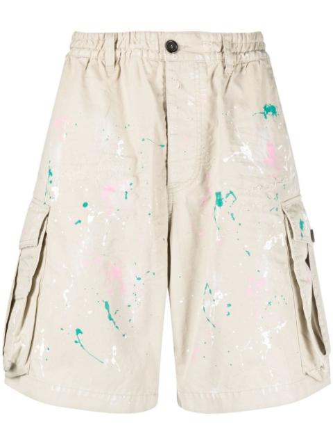 DSQUARED2 paint splatter cargo shorts