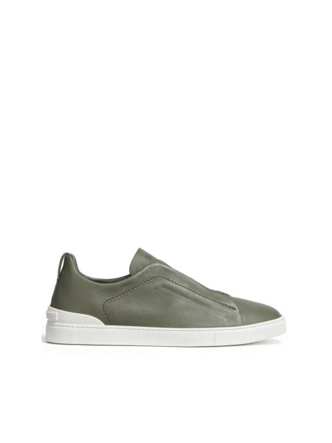 ZEGNA Triple Stitch leather sneakers