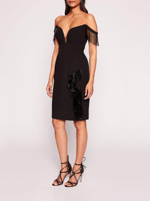 Marchesa FLUTTER MINI DRESS