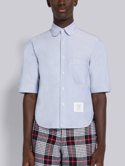 Thom Browne OXFORD ROUND COLLAR SHORT SLEEVE SHIRT