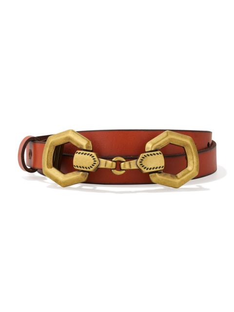 KENDRA SCOTT Beau Horse Bit Vintage Gold Belt in Tan
