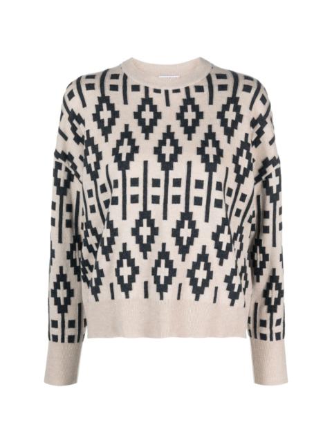 jacquard virgin wool-blend jumper