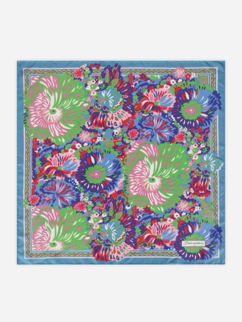 Dolce & Gabbana 60s-print twill scarf (70 x 70)
