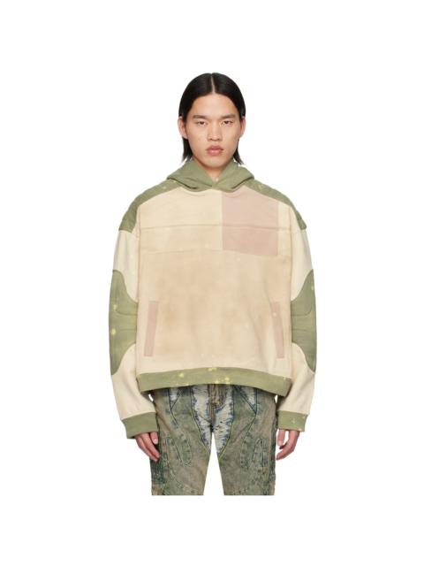 WHO DECIDES WAR Beige & Green Armour Hoodie