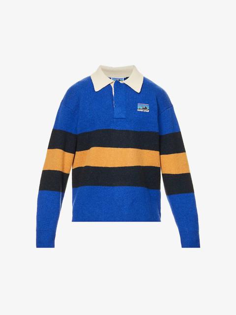 Patagonia 50th Anniversary striped relaxed-fit recycled-wool blend rugby shirt