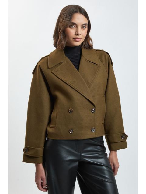 KAREN MILLEN Wool Blend Bomber Coat