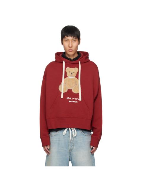 Palm Angels Red 'Bear in Mind' Hoodie