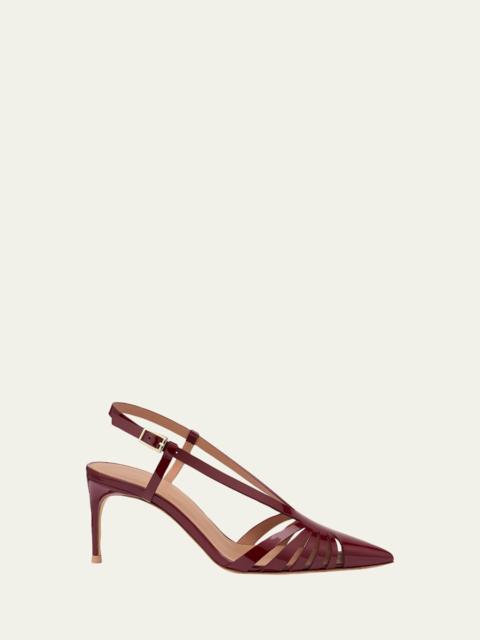 MALONE SOULIERS Janette 70mm Patent Leather Slingback Pumps