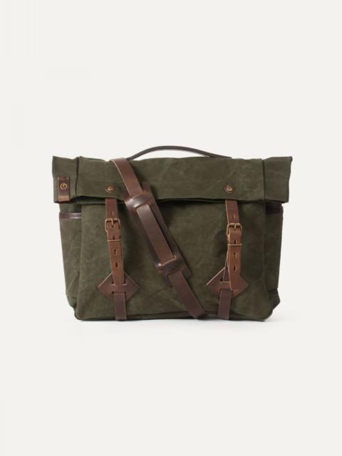 Bleu de Chauffe GASTON MUSETTE SATCHEL BAG  -  DARK KHAKI STONEWASHED