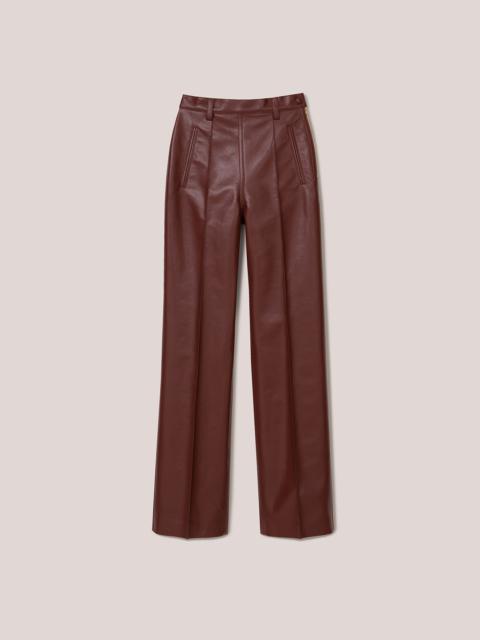 Nanushka SHANNON - Regenerated leather pants - Mahogany