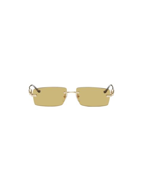 Cartier Gold Rimless Sunglasses