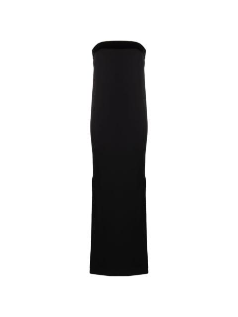 TOM FORD bow-detail strapless silk gown