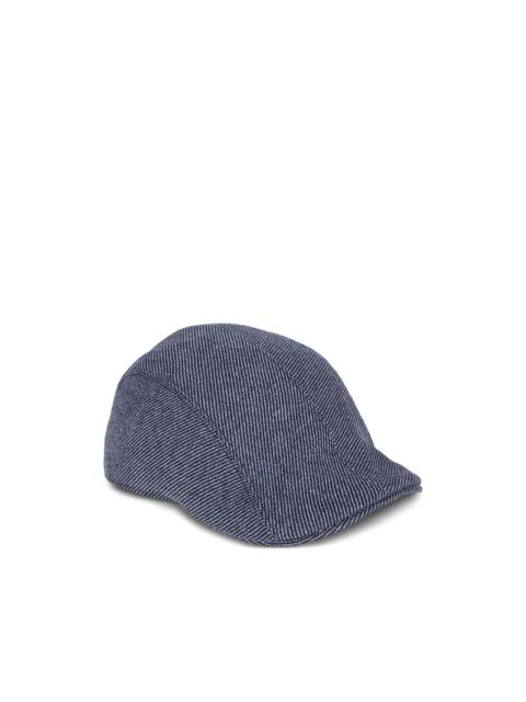 Brunello Cucinelli striped newsboy cap