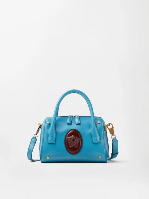 VERSACE Roomy Small Leather Boston Bag
