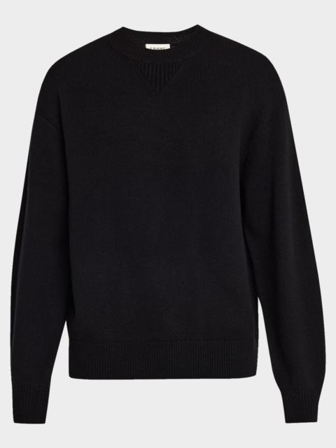 FRAME Men & apos;s Cashmere Elbow-Patch Crewneck Sweater