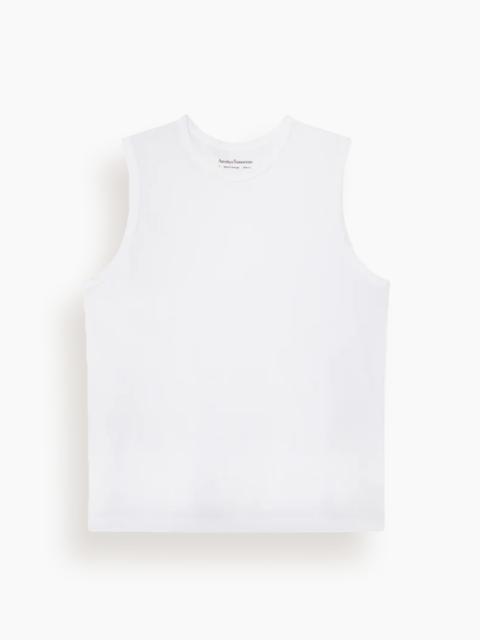 Another Tomorrow Sleeveless Tee in White