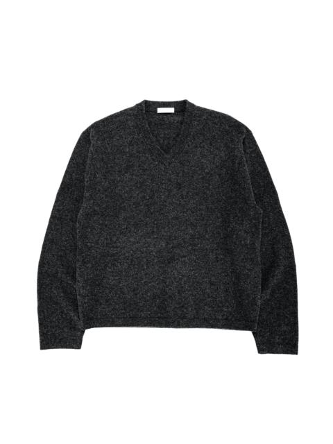 LADY WHITE CO. Wool V Neck Sweater Charcoal