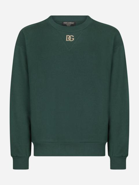 Jersey sweatshirt with DG logo bands