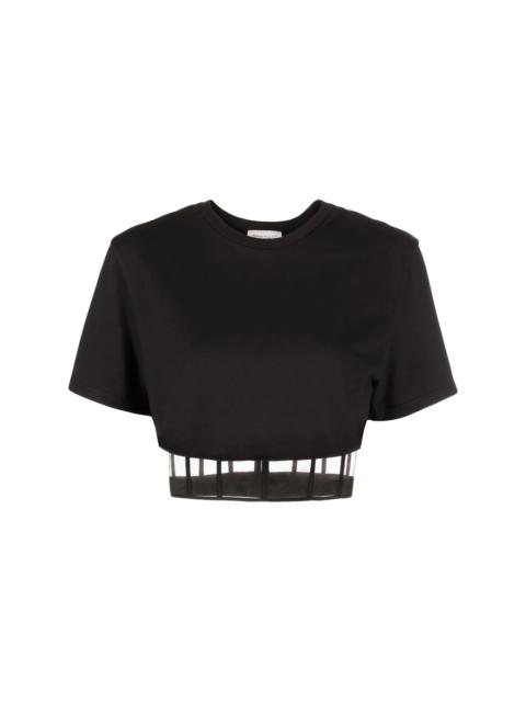 cropped cut-out T-shirt