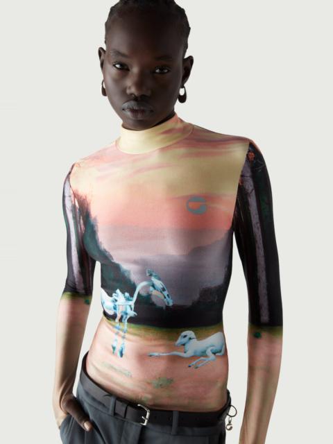 COPERNI Dall-E Print Tight High Neck Top